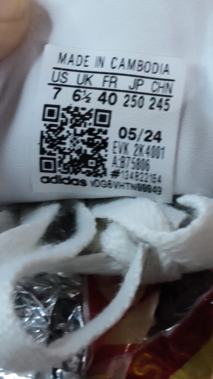 Adidas Samba OG White Black - Tag