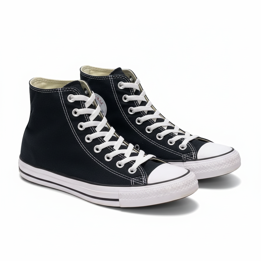 Converse black high-top side-angle pair