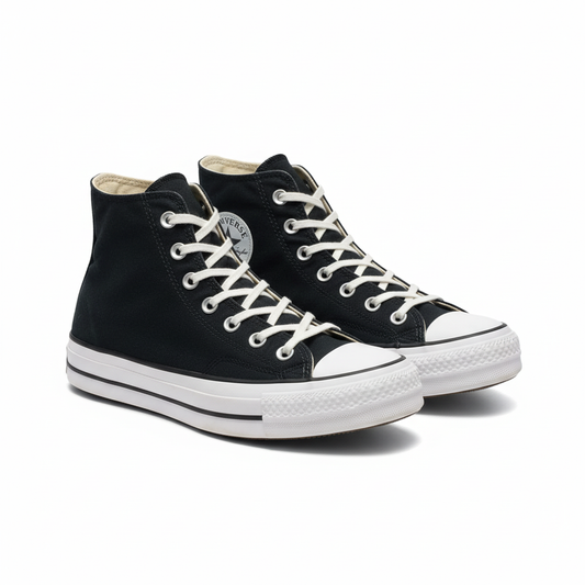 Converse black side-angle pair display