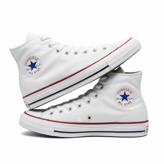 Converse High Top Optical White - Side Angle White Background