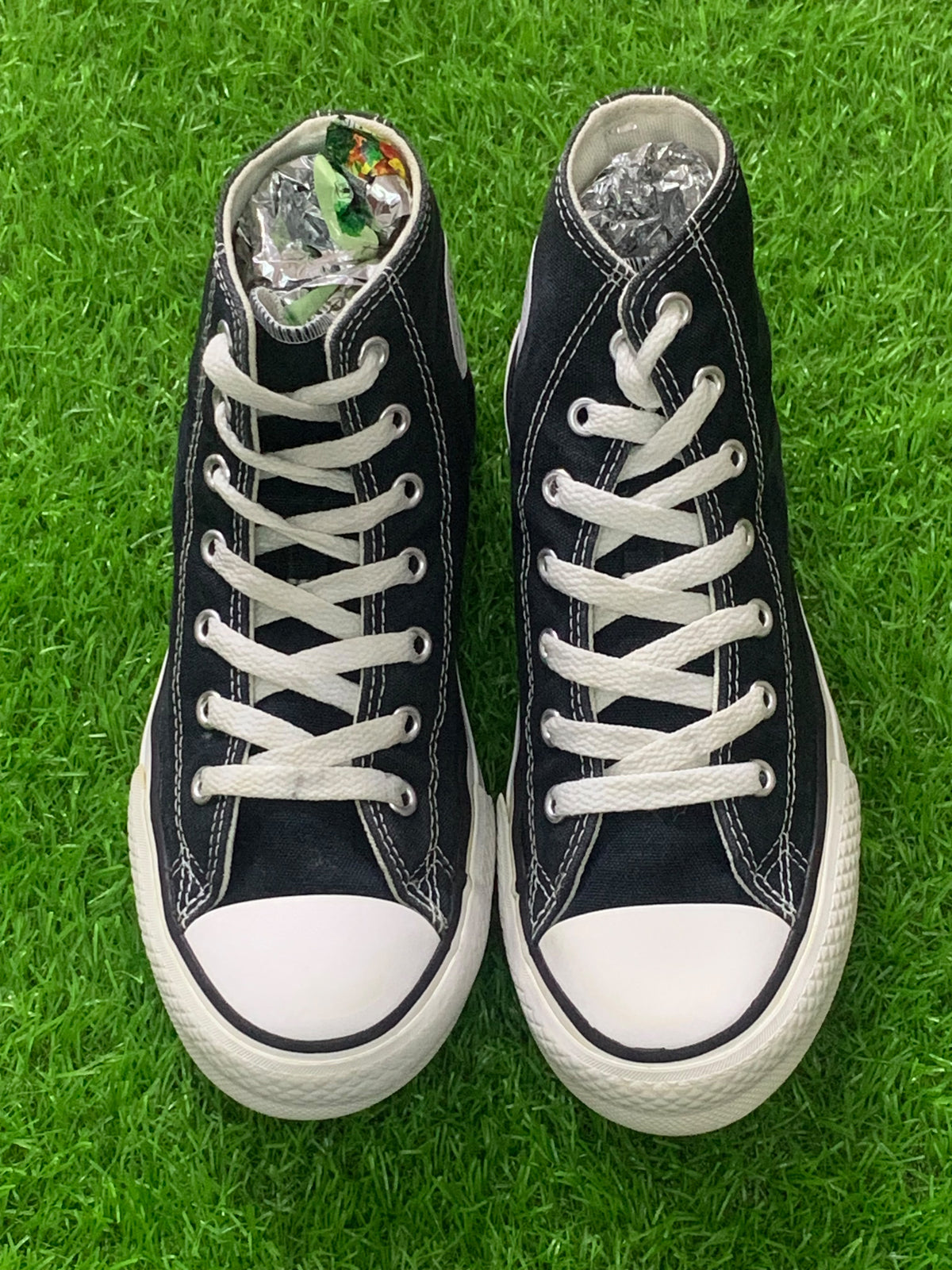 Converse black junior high-top pair original front photo