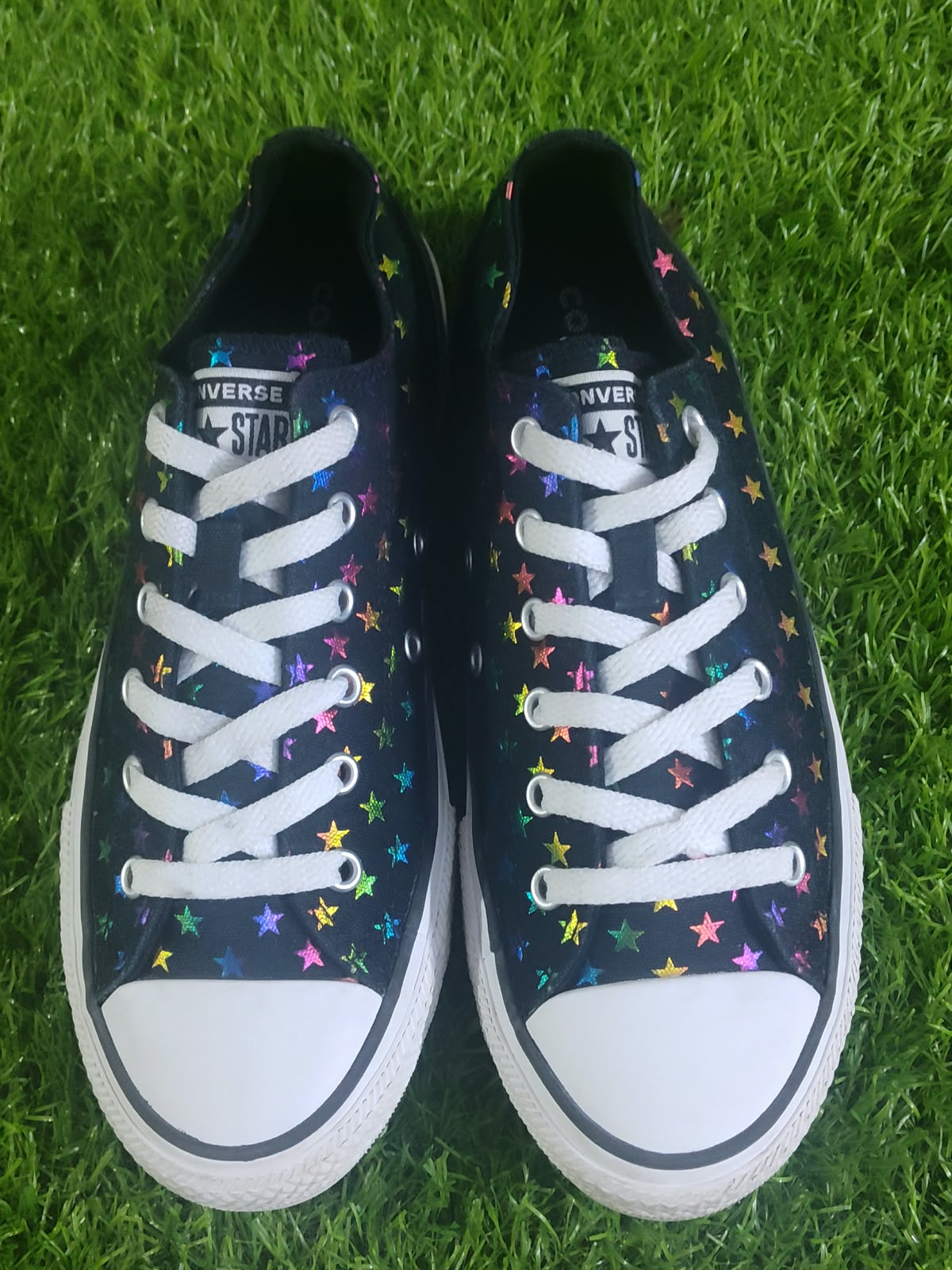 Converse Chuck Taylor All Star Low Top Navy Black Stars Junior EU 37.5 - Front View