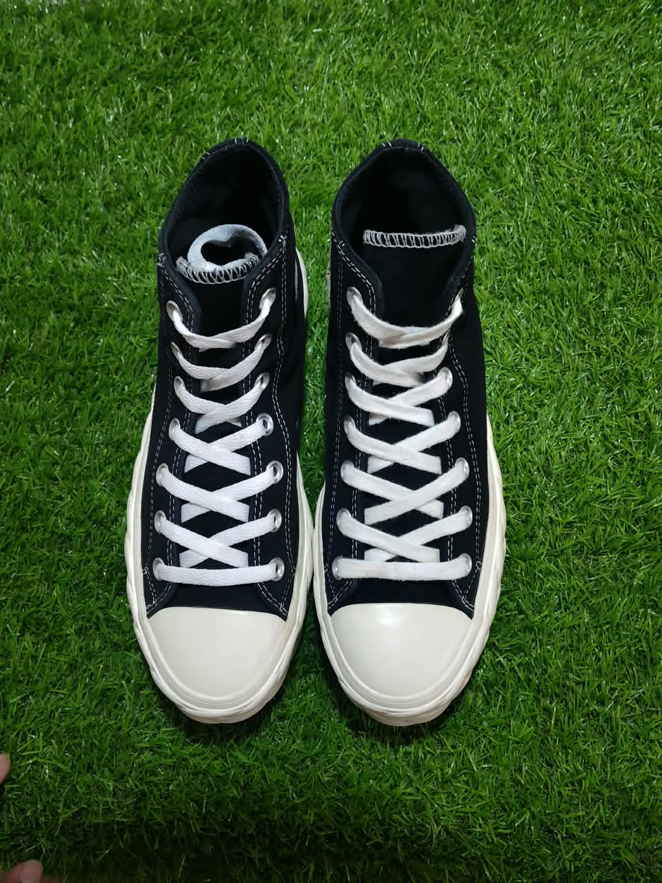 Converse Chuck Taylor All Star High Top Black Leather Women EU 37.5 - Front View