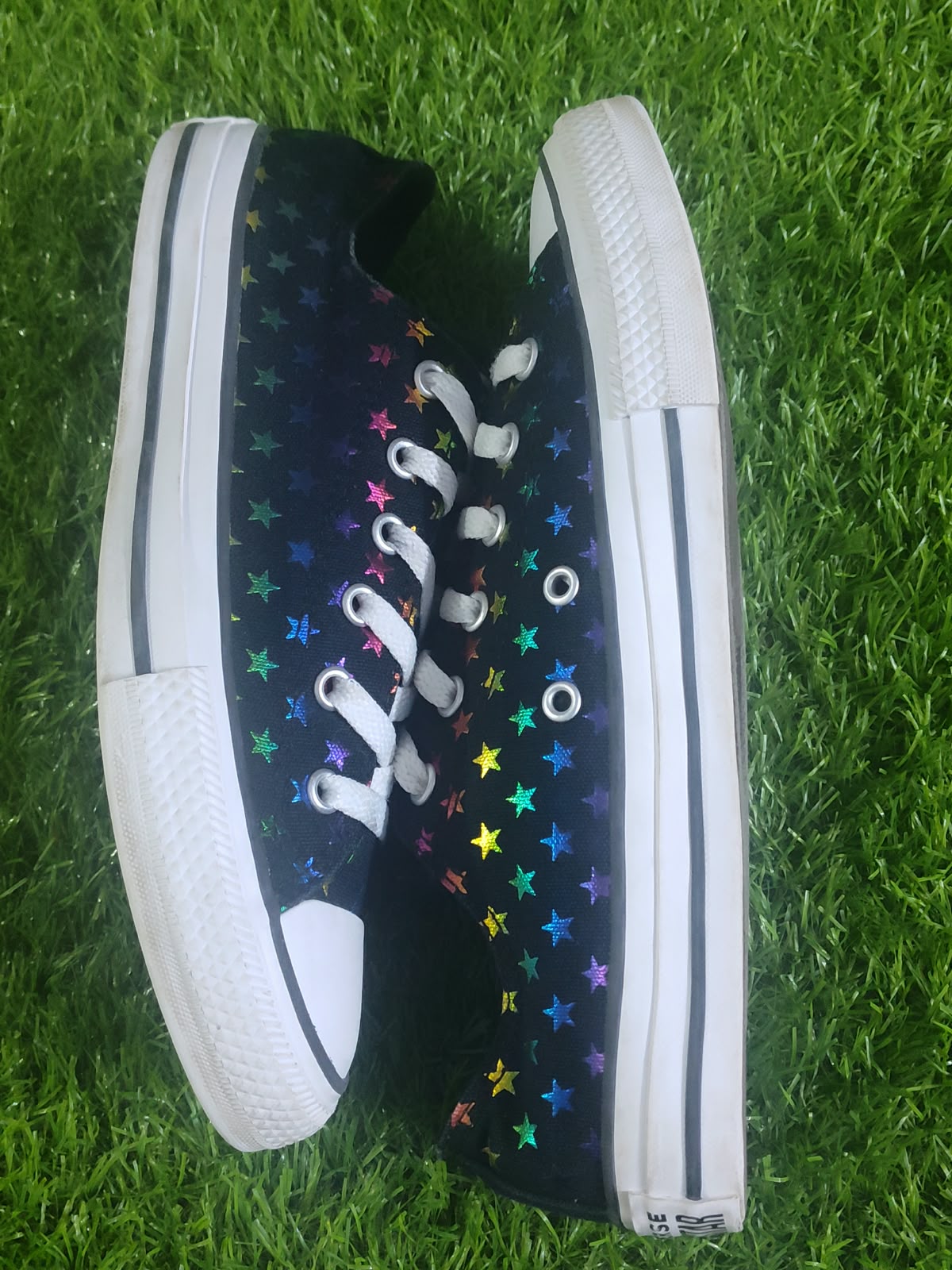 Converse Chuck Taylor All Star Low Top Navy Black Stars Junior EU 37.5 - Side View
