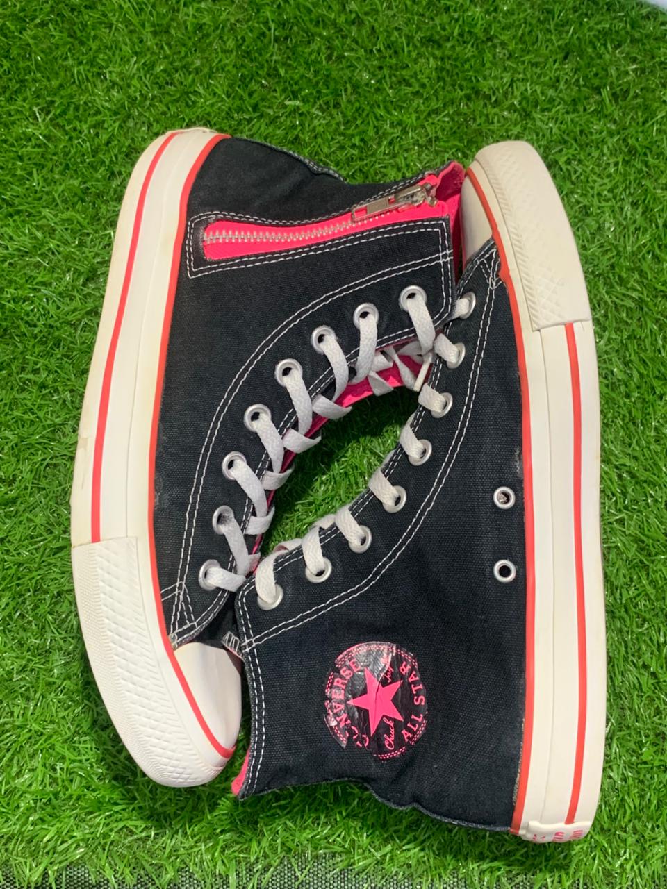 Converse Chuck Taylor All Star High Top – Black & Hot Pink | Unisex EU 41.5 (Sr000067)