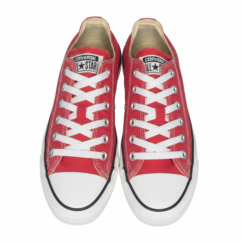Sr000006 Red Low Top - White Background