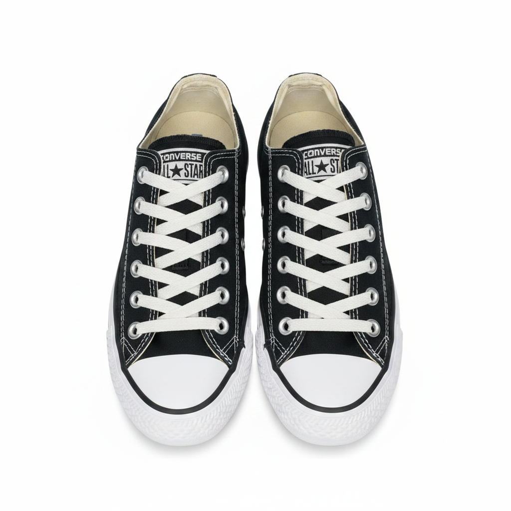 Sr000008 Black Low Top - White Background