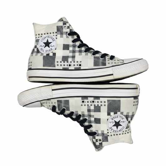 Sr000009 Black White Checker - White Background