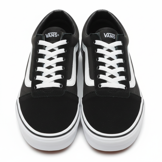 Sr000016 Vans Old Skool Black White - White Background