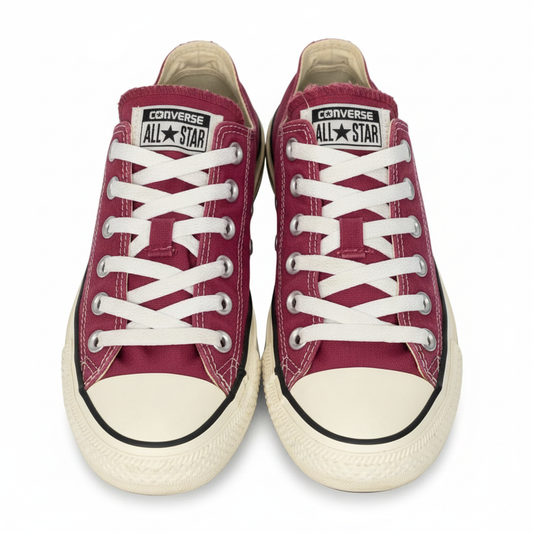 Sr000018 Burgundy Low Top - White Background