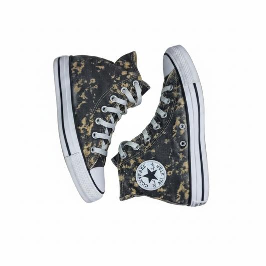 Sr000028 Bleached Acid Wash High Top - White Background