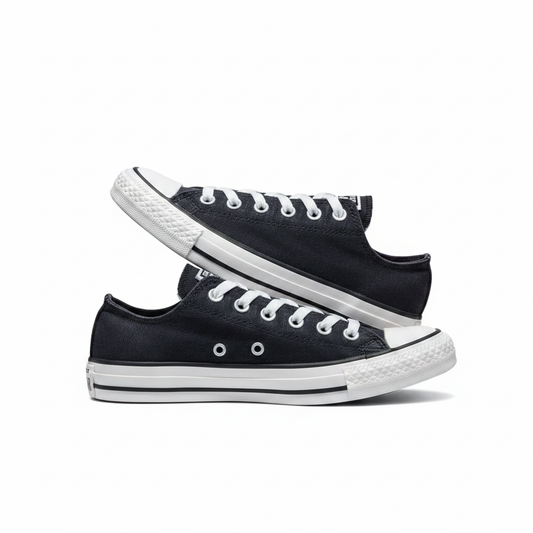 Sr000030 Dark Denim Chuck Taylor Low Top - White Background