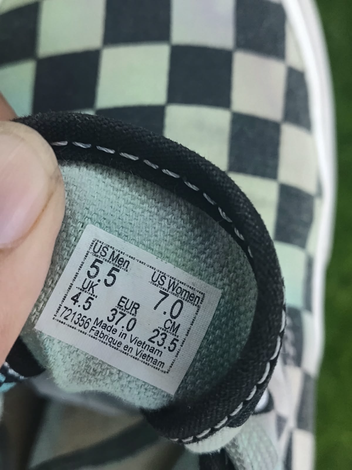 Vans Authentic checkerboard sneakers side view