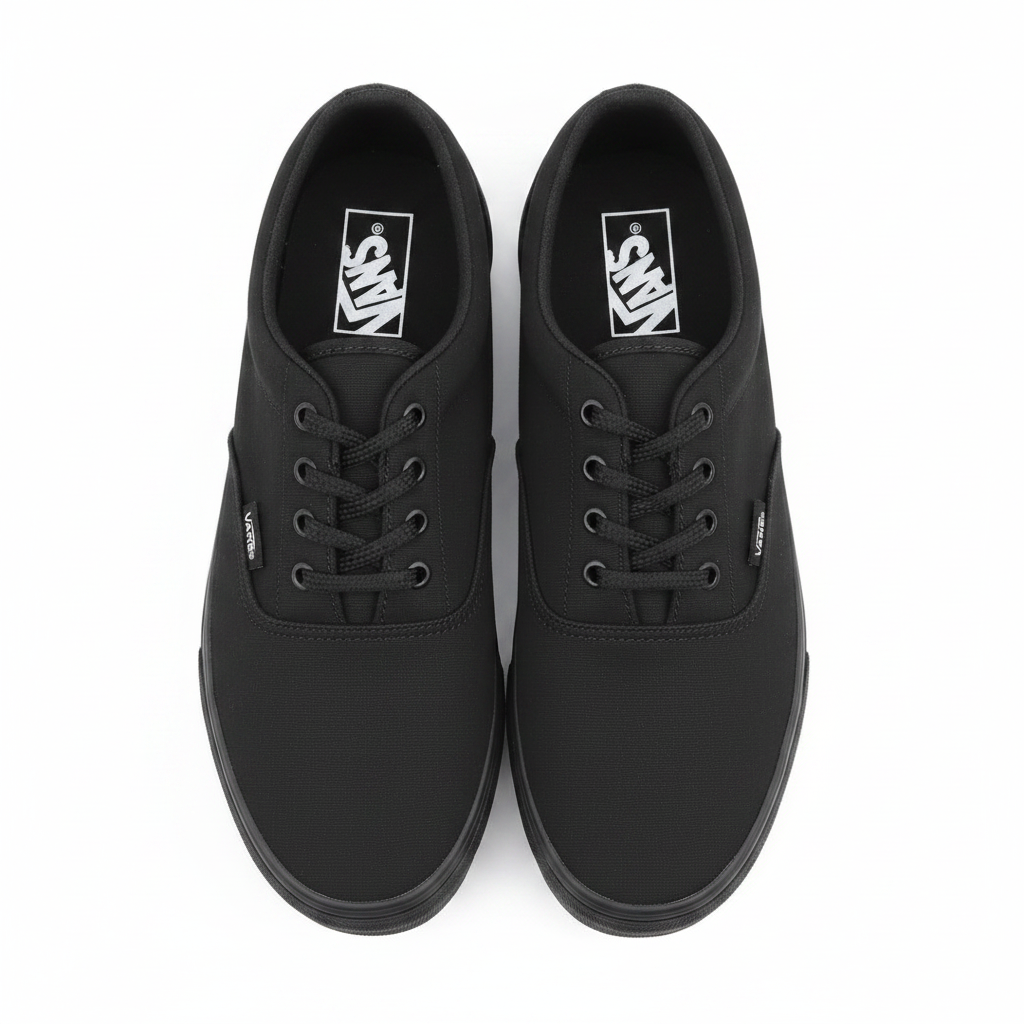 Vans All Black Low Top Display