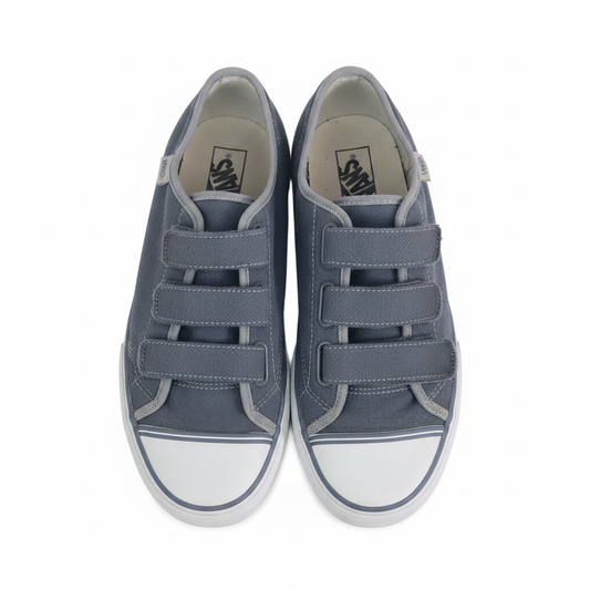 Vans Grey Denim Velcro Sneakers Display